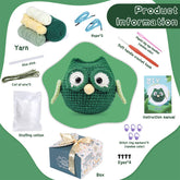 HAND KNITTED DOLL OWL CROCHET SET_CWMM0803