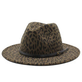FASHIONABLE LEOPARD PATTERN FAUX WOOL HAT_CWAH2546
