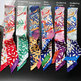 Narrow Decorative Silk Scarf With Tieable Bow_Cwasc0741