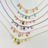 Unique Rope Chain Necklace Lotus Feather Elephant_Cwaje05663