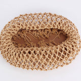 FASHION SOLID COLOR HOLLOW NET HAND WOVEN BAG_CWAB4691