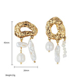 Trendy Gold Cloud Pearl Stainless Steel Earrings