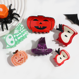 Halloween Acetate Hair Claw?Witch & Bat Design_Cwaha07286