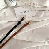 Triangular Pin Buckle With Sweater Suit Thin Belt_Cwabe0654