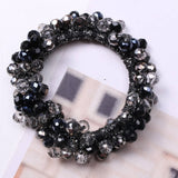 CHIC PEARL CRYSTAL HAIR TIE ELEGANT BUN PONYTAIL_CWAHA6783