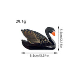 ELEGANT BLACK AND WHITE SWAN HAIRPIN_CWAHA1499