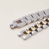 18K GOLD ROUND WHITE ZIRCON DELICATE BRACELET_CWAJE4796