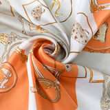 RETRO PRINT FRESH FLORAL SQUARE SCARF_CWASC1155