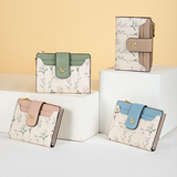 Fresh Floral Colorblock Mini Wallet With Zipper_Cwab06212