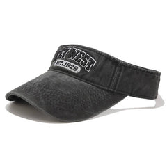 EMBROIDERED VISOR HAT RETRO TRENDY SUNSHADE CAP_CWAH3301