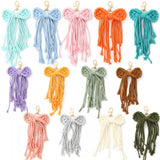 BOW TASSEL KEYCHAIN HANDCRAFTED WRIST STRAP_CWAB5073