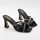 SIMPLE SQUARE TOE RHINESTONE HIGH HEEL SANDALS_CWSHS0566