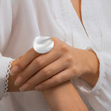 EXAGGERATED FRENCH DISC PLEATED METAL RING_CWAJE1824