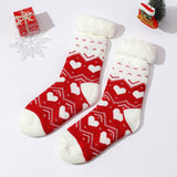 LOVE HEART FLOOR SOCKS FUZZY INDOOR SLIPPER SHOES_CWMS0726