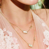 NEW RETRO GOLD BOW FLOWER NECKLACE FOR WOMEN_CWMM3758