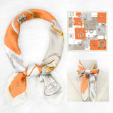 RETRO PRINT FRESH FLORAL SQUARE SCARF_CWASC1155