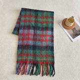 30 WOOL BLEND PLAID SCARF DESIGNER WINTER STYLE_CWASC2370