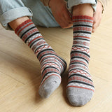 5 PAIRS OF VINTAGE PRINT THICK WARM COTTON SOCKS_CWMS0683