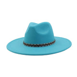 HEART TOP WIDE BRIM WOOL BLEND FEDORA HAT FOR ALL_CWAH04378