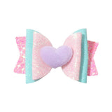 GLITTER HEART BOW HAIR CLIP FOR GIRLS_CWAHA6691