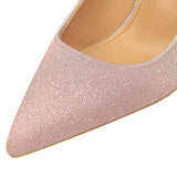 MATCHING SHALLOW MOUTH POINTED TOE HIGH HEELS_CWSHH0086