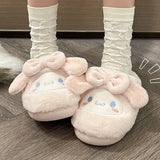Wear Cartoon Warm Cotton Slippers At Home