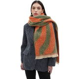 TEXTURED JACQUARD SCARF LOOP YARN WINTER WRAP_CWASC0871