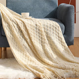 KNITTED SOLID COLOR SOFA BLANKET SHAWL BLANKET_CWMM0188