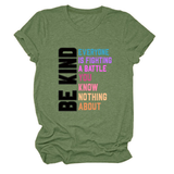 Trendy Womens Tee With Kindness Slogan