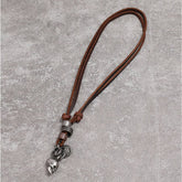 CREATIVE DESIGN VINTAGE SKULL LEATHER NECKLACE_CWMM4590