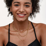 Titanium Steel Necklace Ring Three-Layer Necklace_Cwmm3630