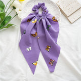 NEW CHIFFON BUTTERFLY PATTERN BOW HAIR TIE_CWAHA1090