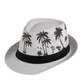 STRAW BREATHABLE COCONUT TREE PRINTED JAZZ HAT_CWAH1915