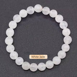 Crystal Natural Stone Beaded Bracelet Unisex_Cwmm11267