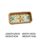 RATTAN COLORFUL SHELL CREATIVE HANDMADE FRUIT PLATE_CWMM4402