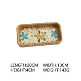 RATTAN COLORFUL SHELL CREATIVE HANDMADE FRUIT PLATE_CWMM4402