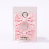 GIRLS PLAID LACE HAIR CLIPS DAILY PRINCESS_CWAHA6738