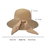 SUMMER ELEGANT BEACH BOW STRAW HAT_CWAH3407