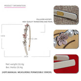 ACETATE PLATE SMALL FLOWER PEARL HEADBAND HAIRPIN_CWAHA4355