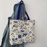 Tote Bags Canvas With Cute Letter Print_Cwab2039