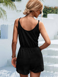 V-Neck Loose Casual Suspender Romper