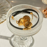 STYLISH HAMMERED SPIRAL HOOP THREE PIECE SET_CWAJE1372