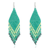 BOHEMIAN TASSELS DANGLE EARRINGS BEADED_CWAJE0754