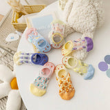 Women Floral Thin Breathable Shallow Socks_Cwms0433