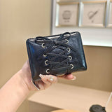 Solid Color Bow Pu Zipper Wallet, Large Capacity_Cwab06247