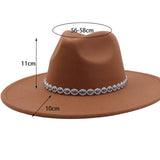 ETHNIC STYLE WOOL BLEND FEDORA HAT MEN WOMEN_CWAH04388