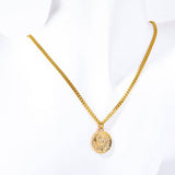GOLD MOON ZIRCON PENDANT NECKLACE_CWMM5302