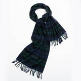 NORDIC PLAID WOOL SCARF WARM WINTER COUPLE WRAP_CWASC2357