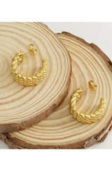 18K Gold Plated Stainless Steel Earrings_Cwaje0397