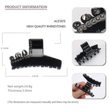 CRYSTAL CLIP ACETATE EXQUISITE HAIRPIN SHARK CLIP_CWAHA4270